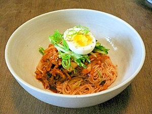簡単韓国料理-ビビン麺風そうめん